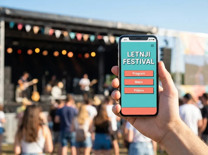 Sajt letnjeg festivala na telefonu